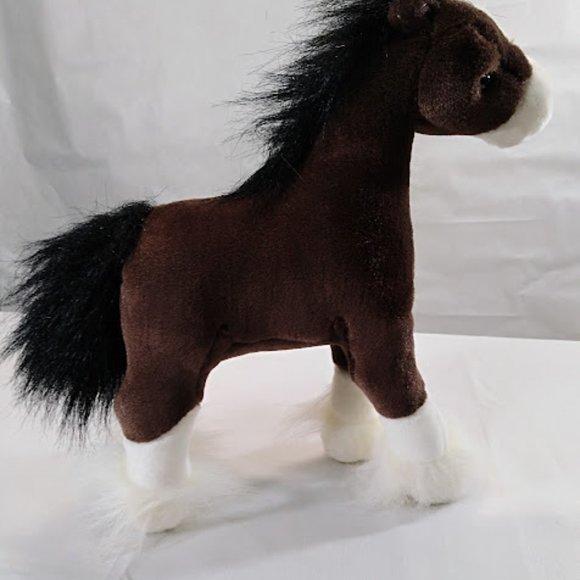GUND Dale Plush Clydesdale Brown Horse‎ Stuffed Animal Equestrian 10" - Picture 2 of 3